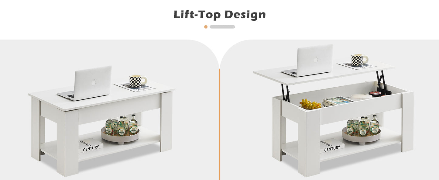 Lumi Lift‑Top Coffee Table — Hidden Storage & Workspace