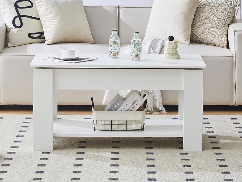 Lumi Lift‑Top Coffee Table — Hidden Storage & Workspace