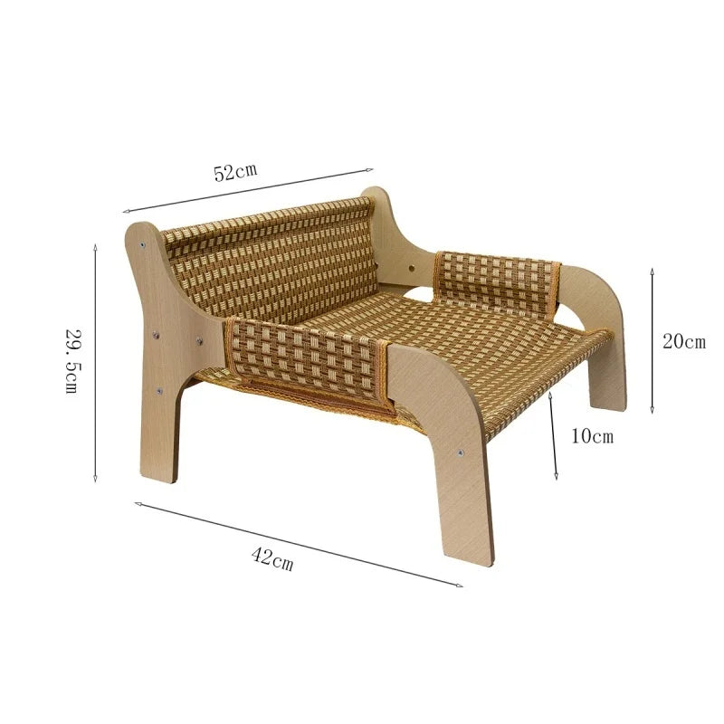Enchanted Rattan Cat Sofa ✨🐾
