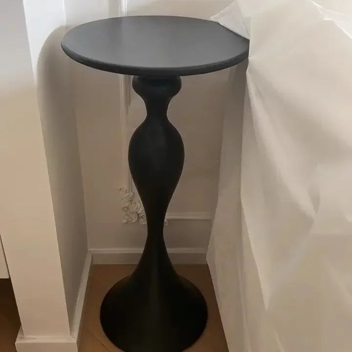 Celeste Pedestal Side Table — Black or White
