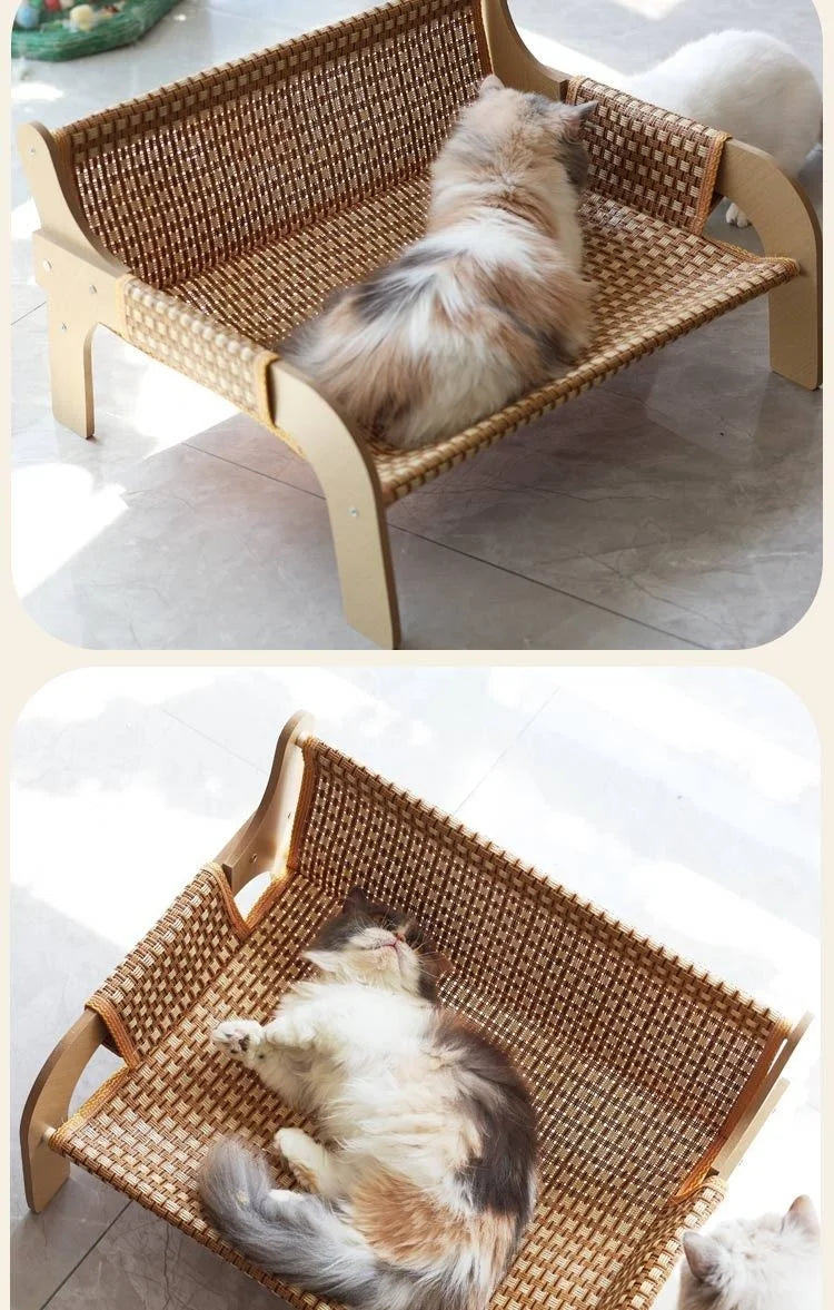 Enchanted Rattan Cat Sofa ✨🐾