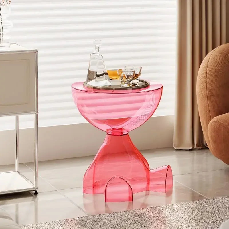 Seated Muse Side Table — Color‑Tint Acrylic