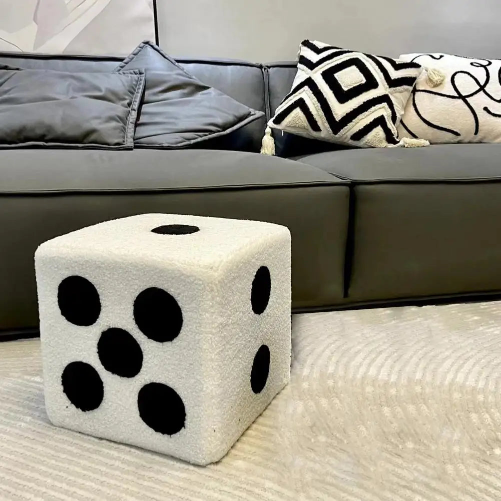 Gracy Girl Dice Cube Stool Set — Lamb Wool Finish
