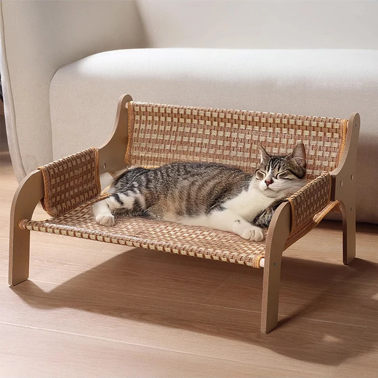 Enchanted Rattan Cat Sofa ✨🐾