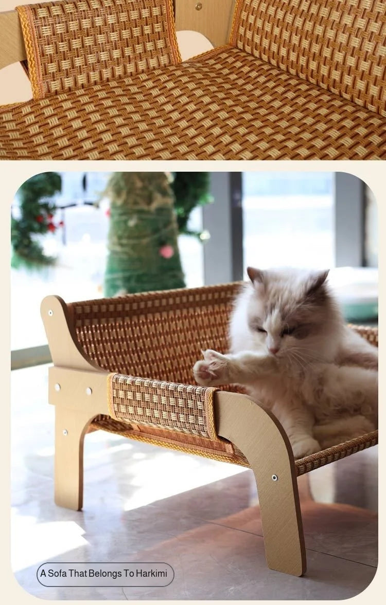 Enchanted Rattan Cat Sofa ✨🐾