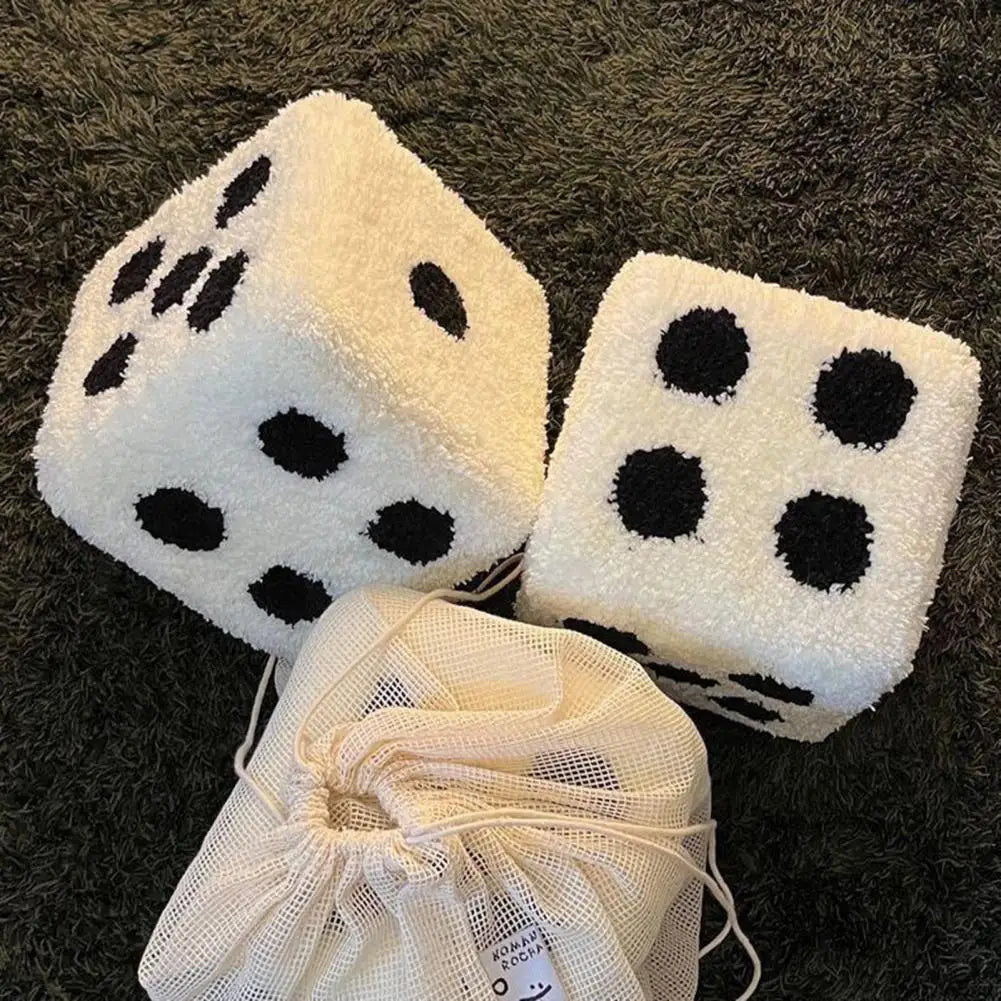 Gracy Girl Dice Cube Stool Set — Lamb Wool Finish
