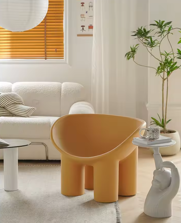 Mello Scoop Chair — Quad‑Pedestal Seat
