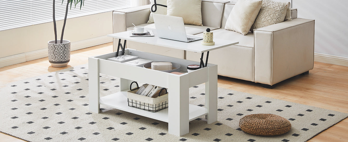 Lumi Lift‑Top Coffee Table — Hidden Storage & Workspace