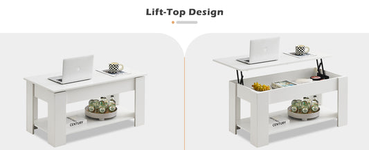 Lumi Lift‑Top Coffee Table — Hidden Storage & Workspace