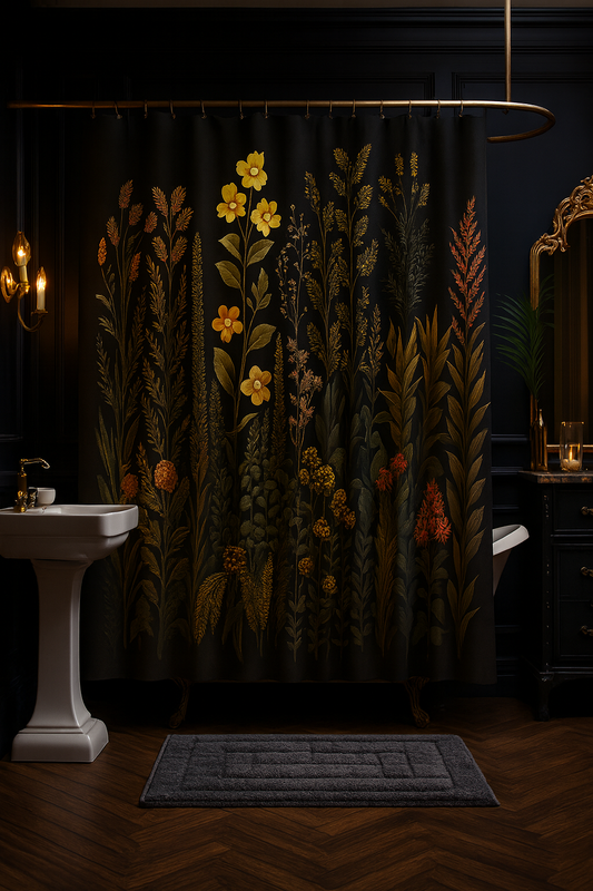 Enchanted Wildflower Shower Curtain ✨🌸