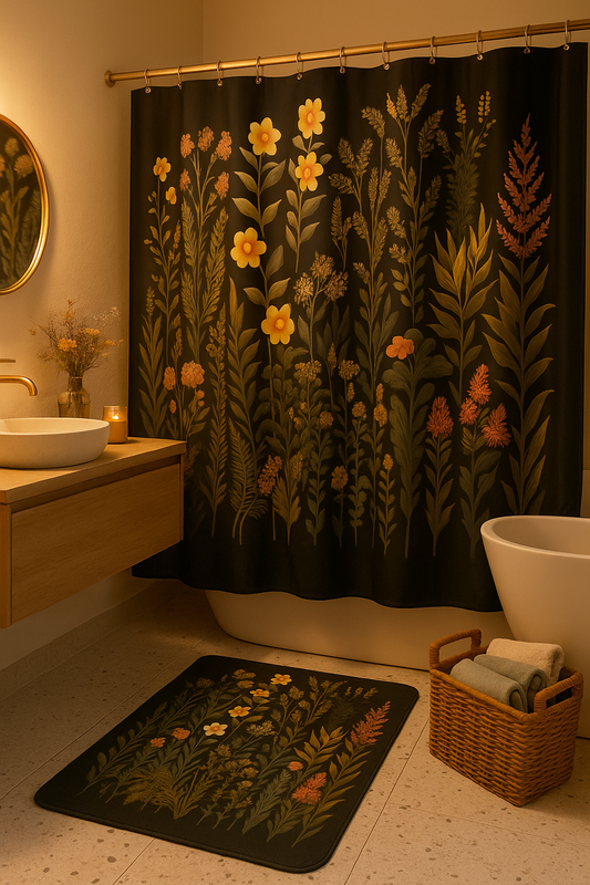 Enchanted Wildflower Shower Curtain ✨🌸