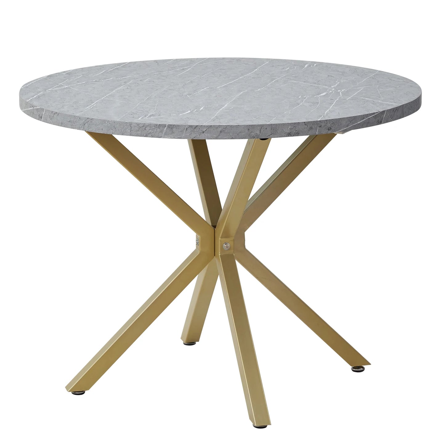 Aurelia Round Marble‑Effect Dining Table
