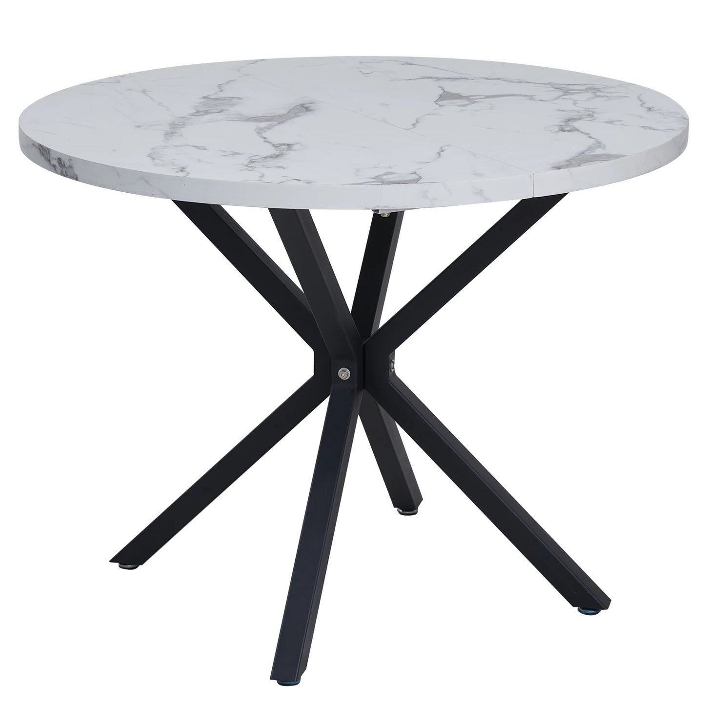 Aurelia Round Marble‑Effect Dining Table