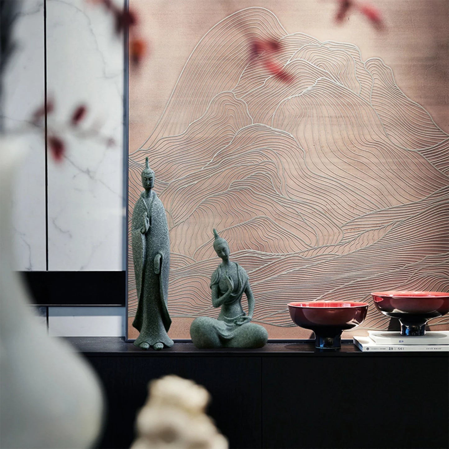 Tranquil Essence — Stone Buddha Figurine