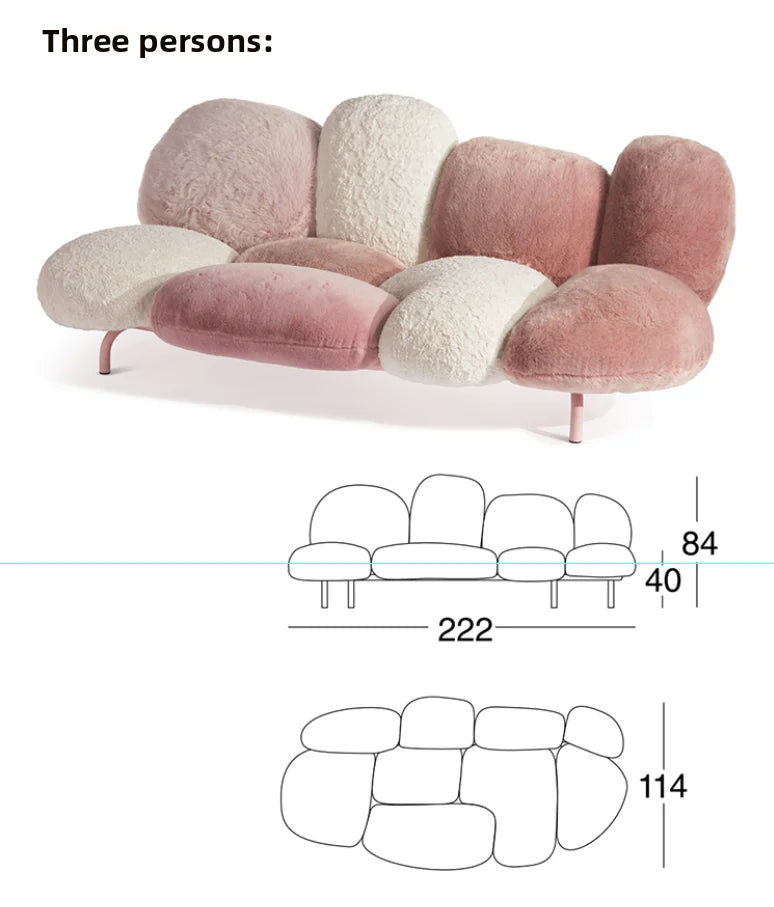 Petal Cloud Sofa & Armchair — Plush Statement Seating