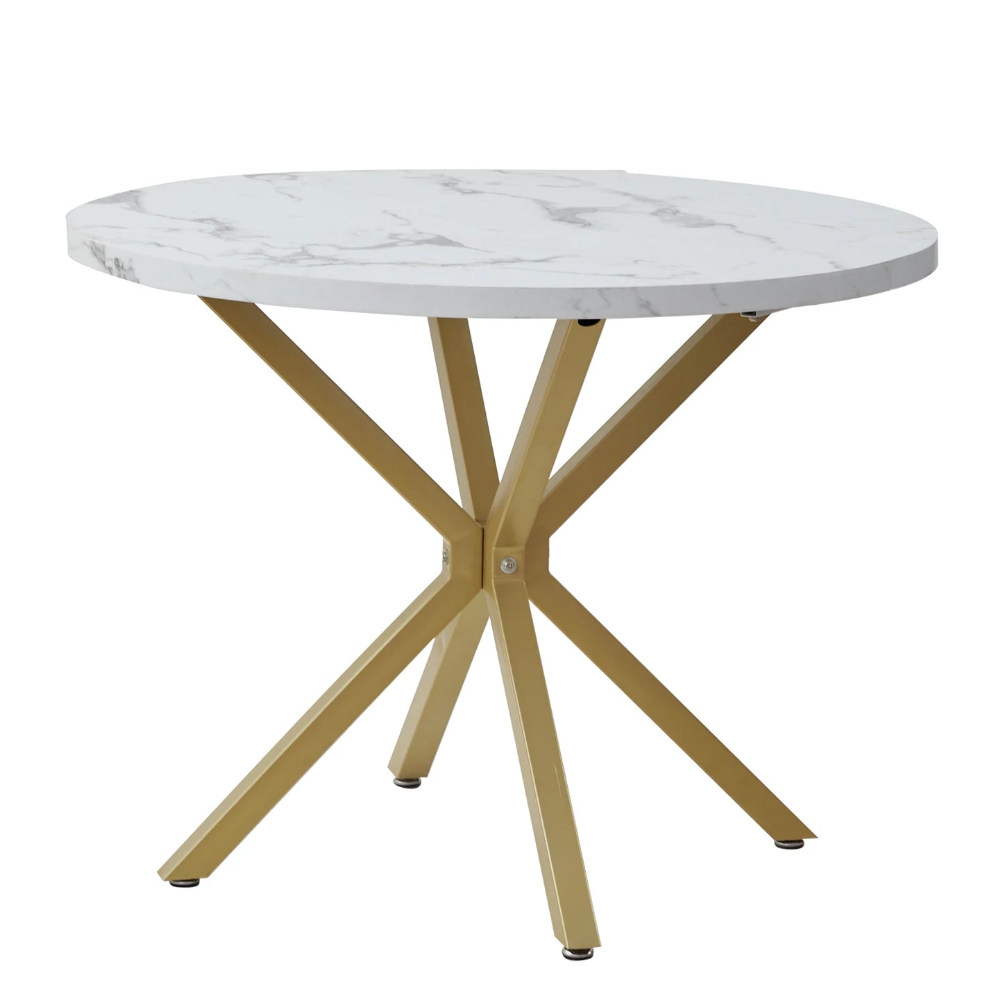 Aurelia Round Marble‑Effect Dining Table