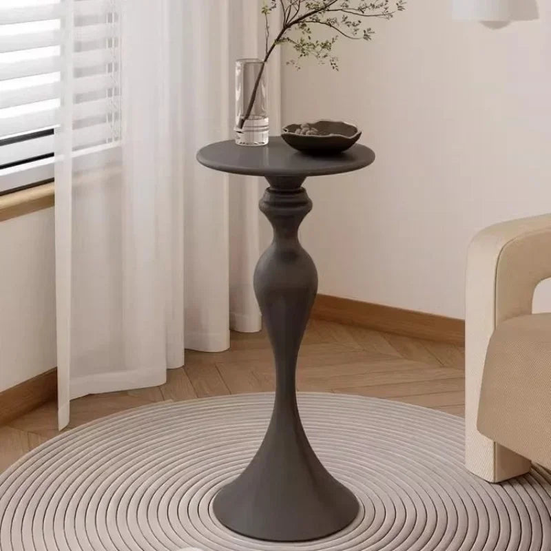 Celeste Pedestal Side Table — Black or White