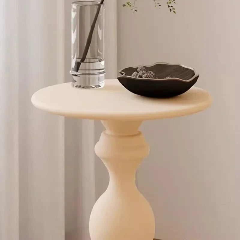 Celeste Pedestal Side Table — Black or White