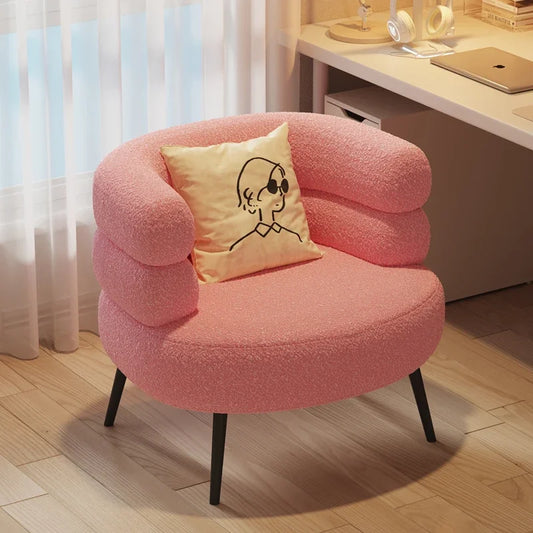 Chérie Hug Lounge Chair — Bouclé Round‑Back