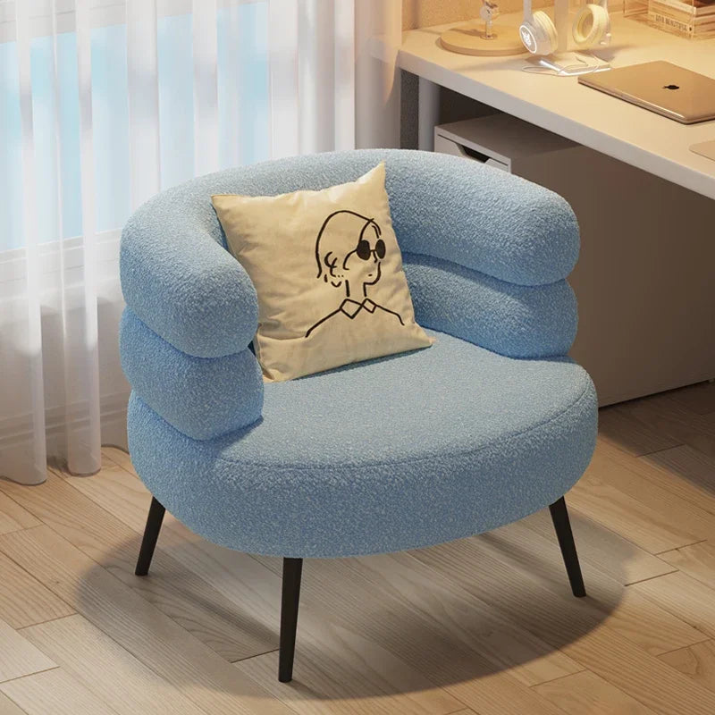 Chérie Hug Lounge Chair — Bouclé Round‑Back