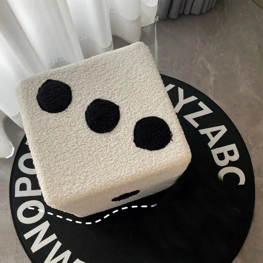 Gracy Girl Dice Cube Stool Set — Lamb Wool Finish