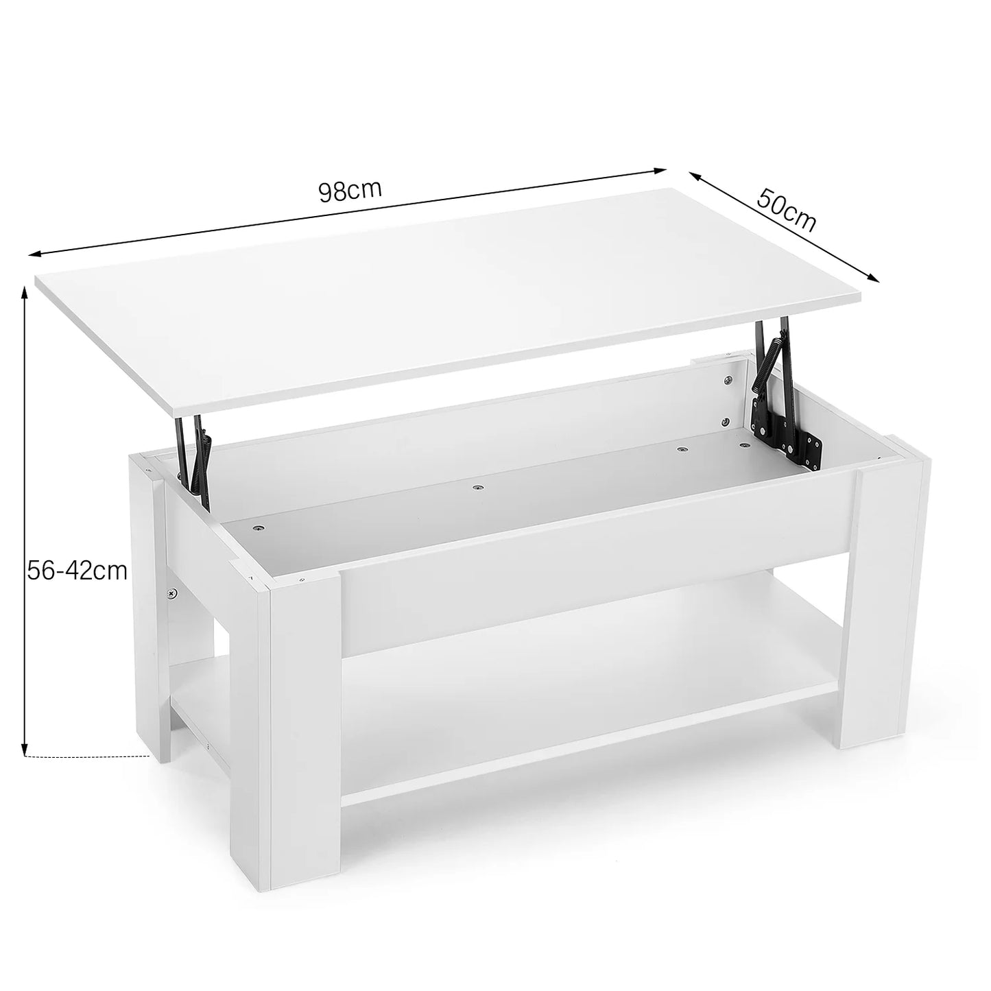 Lumi Lift‑Top Coffee Table — Hidden Storage & Workspace