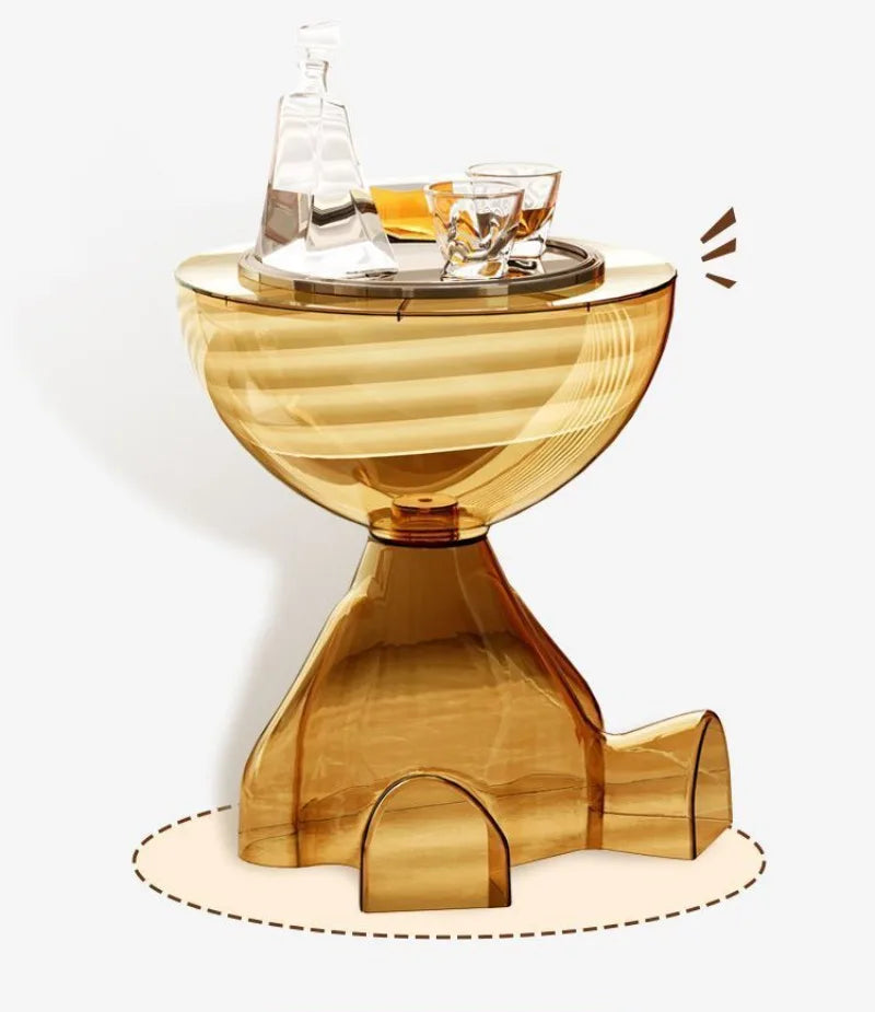 Seated Muse Side Table — Color‑Tint Acrylic