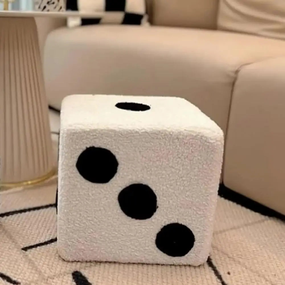 Gracy Girl Dice Cube Stool Set — Lamb Wool Finish