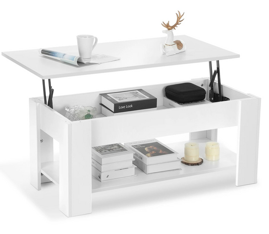 Lumi Lift‑Top Coffee Table — Hidden Storage & Workspace