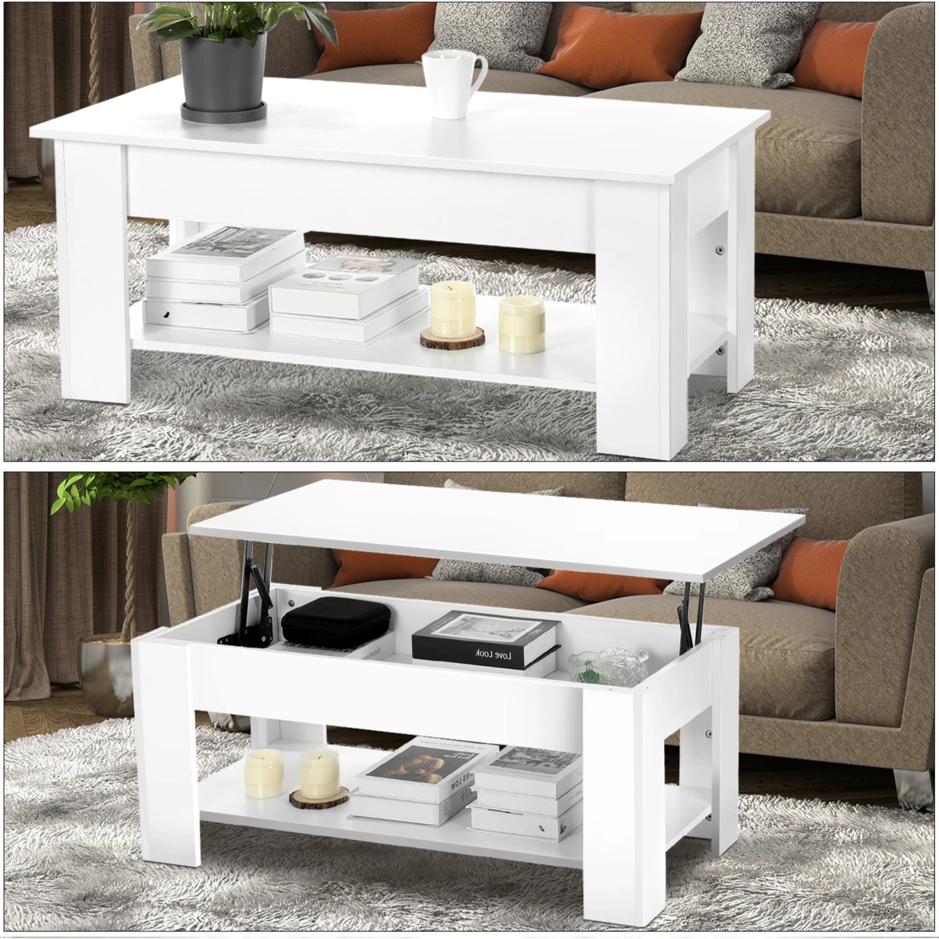Lumi Lift‑Top Coffee Table — Hidden Storage & Workspace