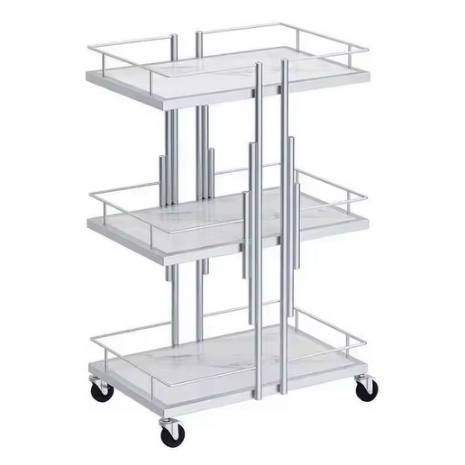 Gilded Beauty Cart — 3‑Tier Rolling Organizer