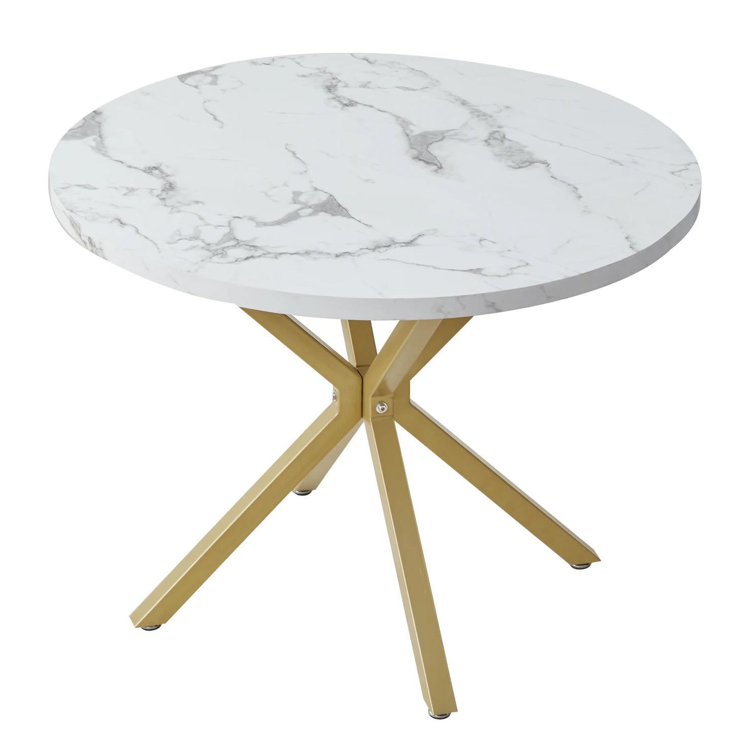 Aurelia Round Marble‑Effect Dining Table